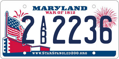 MD license plate 2AB2236