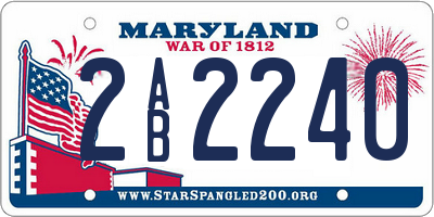 MD license plate 2AB2240