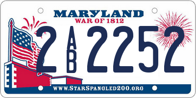 MD license plate 2AB2252