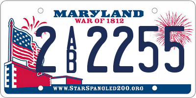 MD license plate 2AB2255