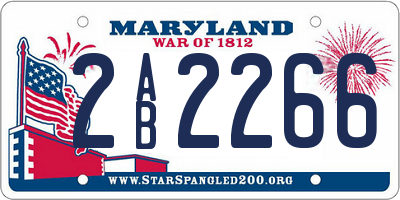 MD license plate 2AB2266