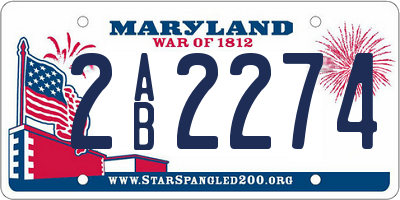MD license plate 2AB2274