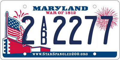 MD license plate 2AB2277
