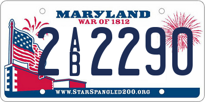 MD license plate 2AB2290