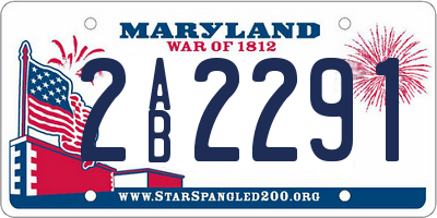 MD license plate 2AB2291