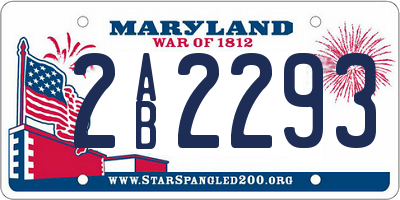 MD license plate 2AB2293