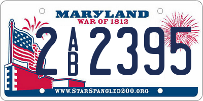 MD license plate 2AB2395
