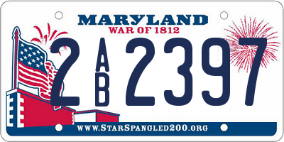MD license plate 2AB2397
