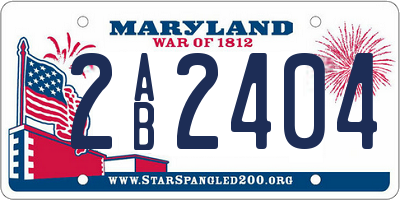 MD license plate 2AB2404