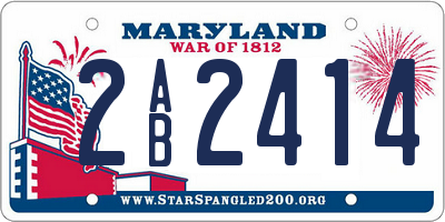MD license plate 2AB2414