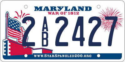 MD license plate 2AB2427