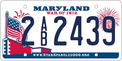 MD license plate 2AB2439