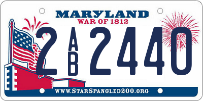 MD license plate 2AB2440