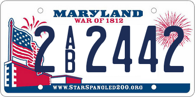 MD license plate 2AB2442