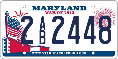 MD license plate 2AB2448
