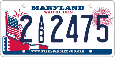MD license plate 2AB2475