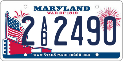 MD license plate 2AB2490