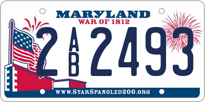 MD license plate 2AB2493
