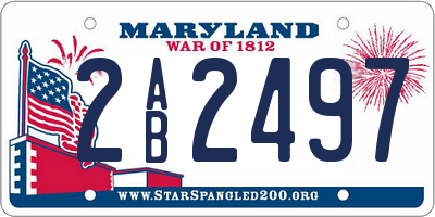 MD license plate 2AB2497