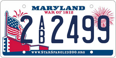 MD license plate 2AB2499