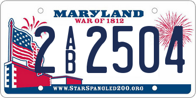 MD license plate 2AB2504