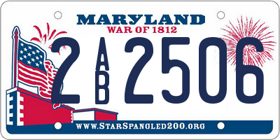 MD license plate 2AB2506