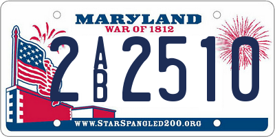 MD license plate 2AB2510