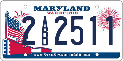 MD license plate 2AB2511