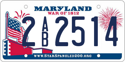 MD license plate 2AB2514