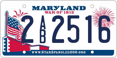 MD license plate 2AB2516
