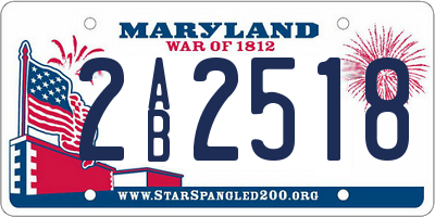 MD license plate 2AB2518