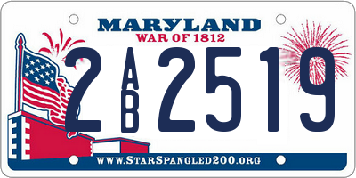 MD license plate 2AB2519