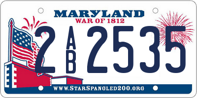 MD license plate 2AB2535