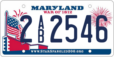 MD license plate 2AB2546