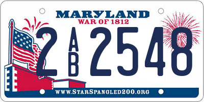 MD license plate 2AB2548