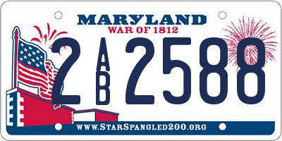 MD license plate 2AB2588