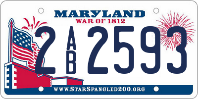 MD license plate 2AB2593