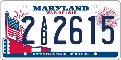 MD license plate 2AB2615
