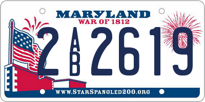 MD license plate 2AB2619