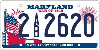 MD license plate 2AB2620