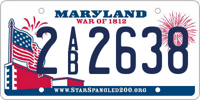 MD license plate 2AB2638