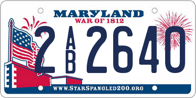 MD license plate 2AB2640