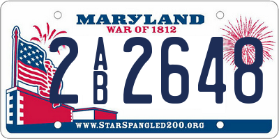 MD license plate 2AB2648