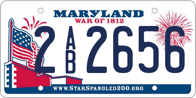 MD license plate 2AB2656