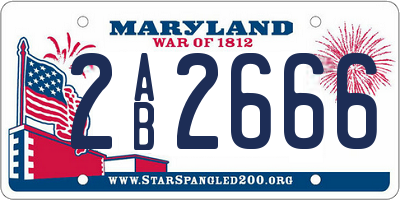 MD license plate 2AB2666