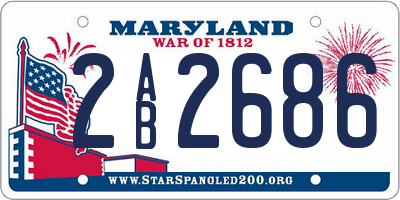 MD license plate 2AB2686