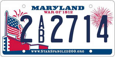 MD license plate 2AB2714
