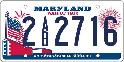 MD license plate 2AB2716