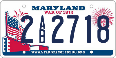 MD license plate 2AB2718