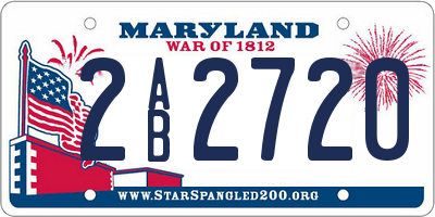 MD license plate 2AB2720